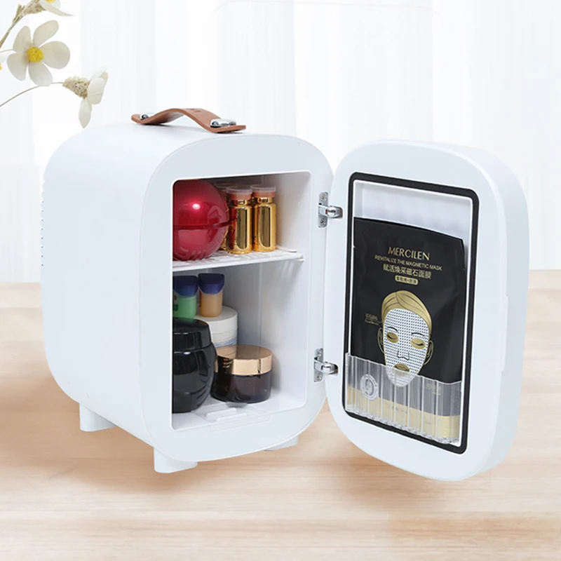 5L Portable skincare mini fridge New Product small refrigerator beauty fridge AC DC home mirror glass cosmetic mini fridge