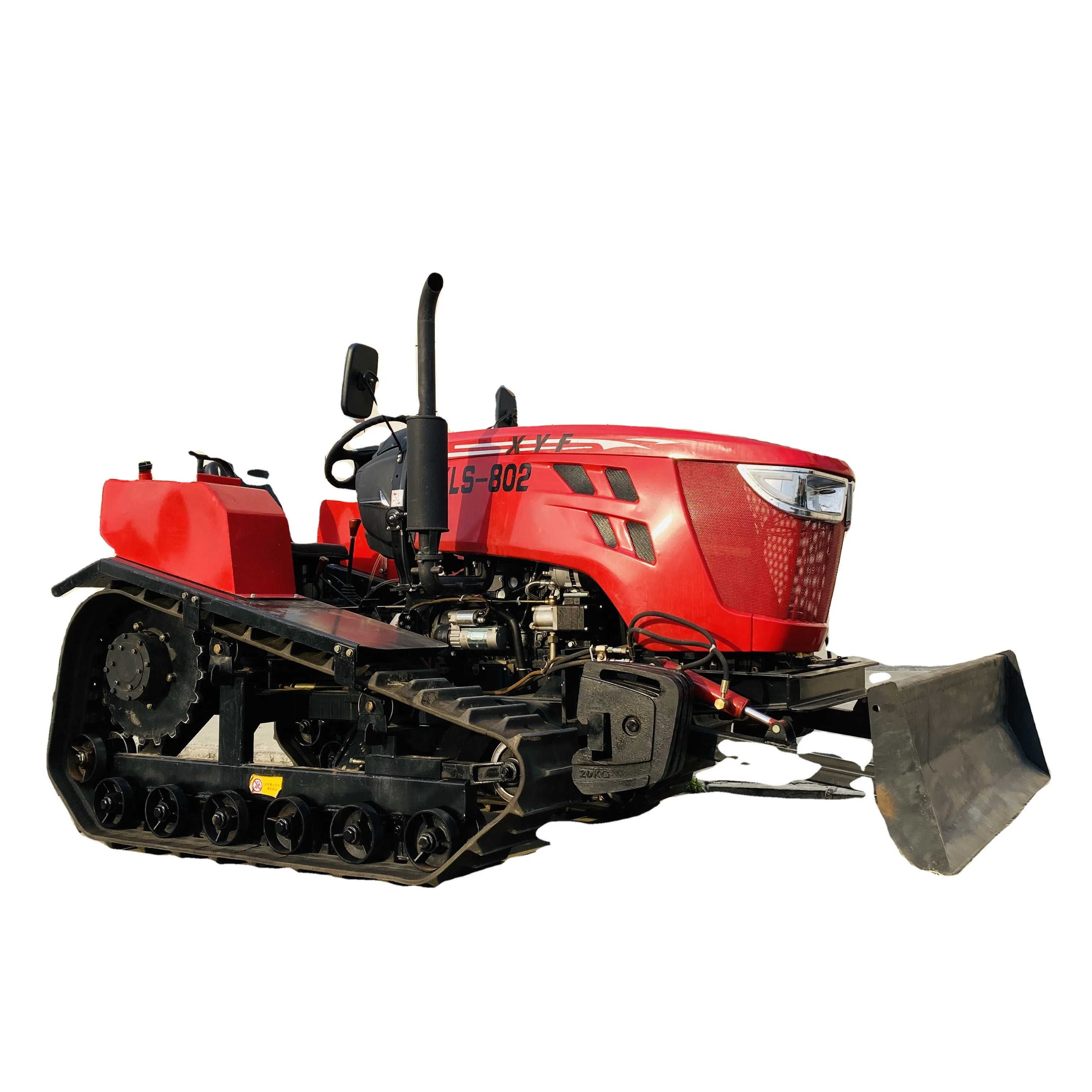 Hot Sale 80hp Crawler Tractor Farm Crawler Tractor with Rotary Tiller Mini Tractor