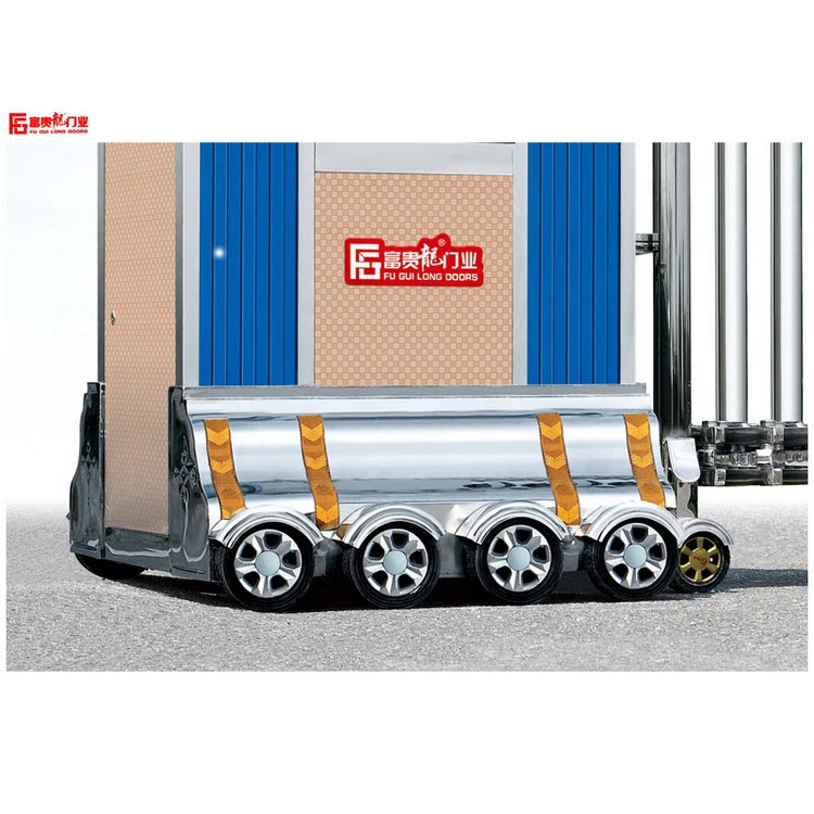 
Factory direct sales retractable door Automatic Stainless steel Retractable Sliding Gate For Courtyard telescopic door design 