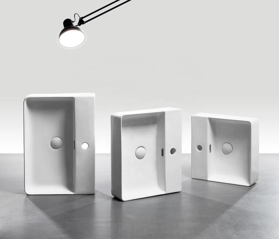 ANBI Ceramic Rectangular Washing Basin Mold Wall Hung Washbasin Bathroom Sinks