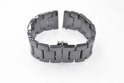 18mm 20mm 22mm fabulous full Ceramic watch  bracelet deluxe black Wristwatch Band with elegant butterfly clasp