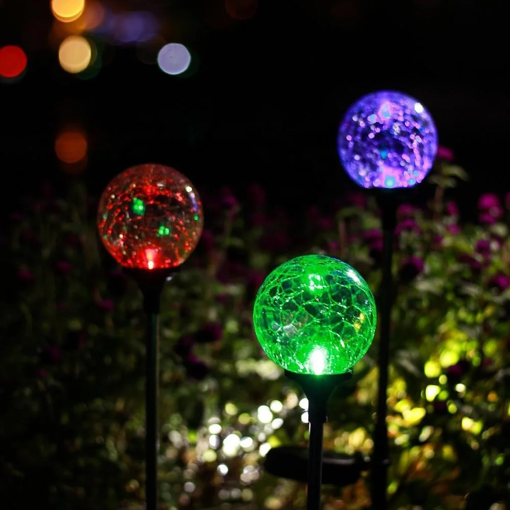 Solar Cracked Glass Ball Led Outdoor Solar Garden Light