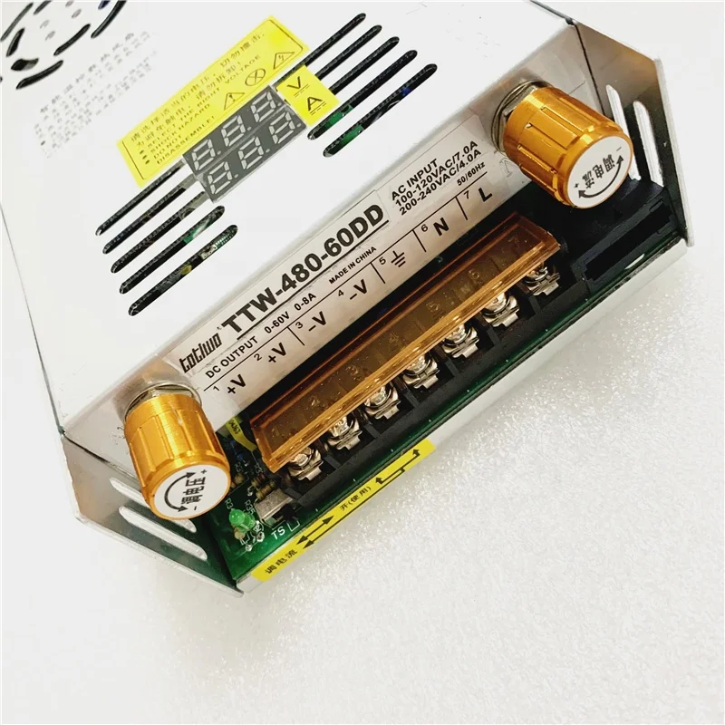 Digital Display Adjustable Voltage 480W Switching Power Supply, AC 110V/220V to DC Output 0-5V/12/24/36/48/60/80/120/160/220V