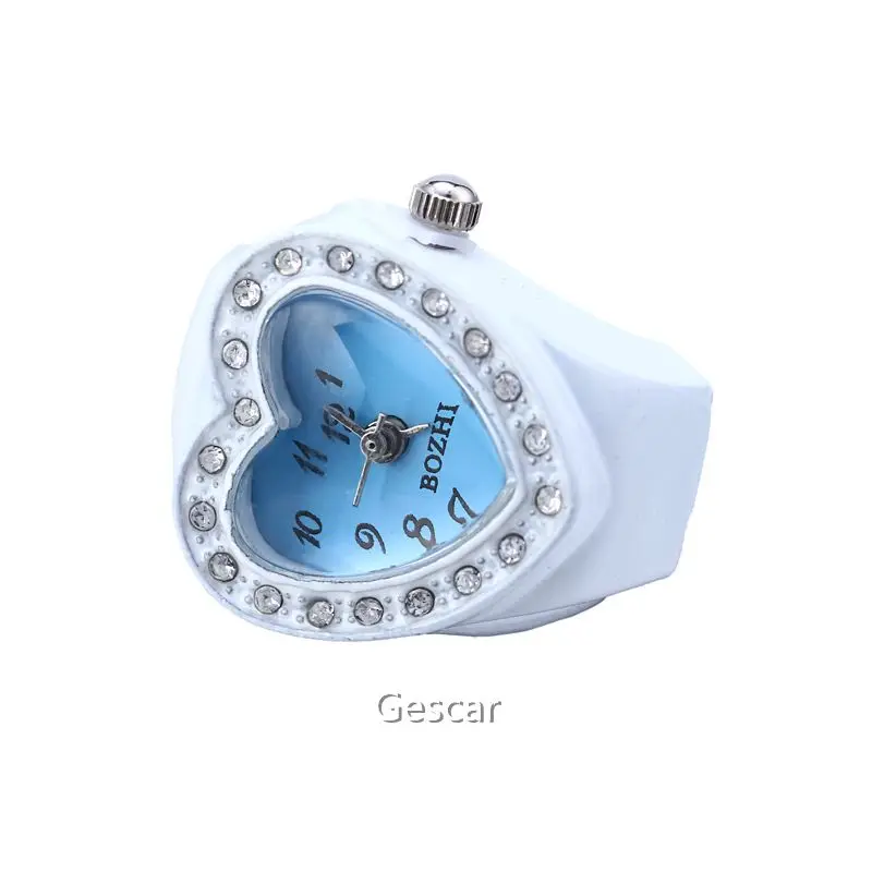
Hot Sales Fashion Ladies Jewelry Ring Watch Diamond Gift Ring Watch Heart Shaped Watch Ring For Gift 