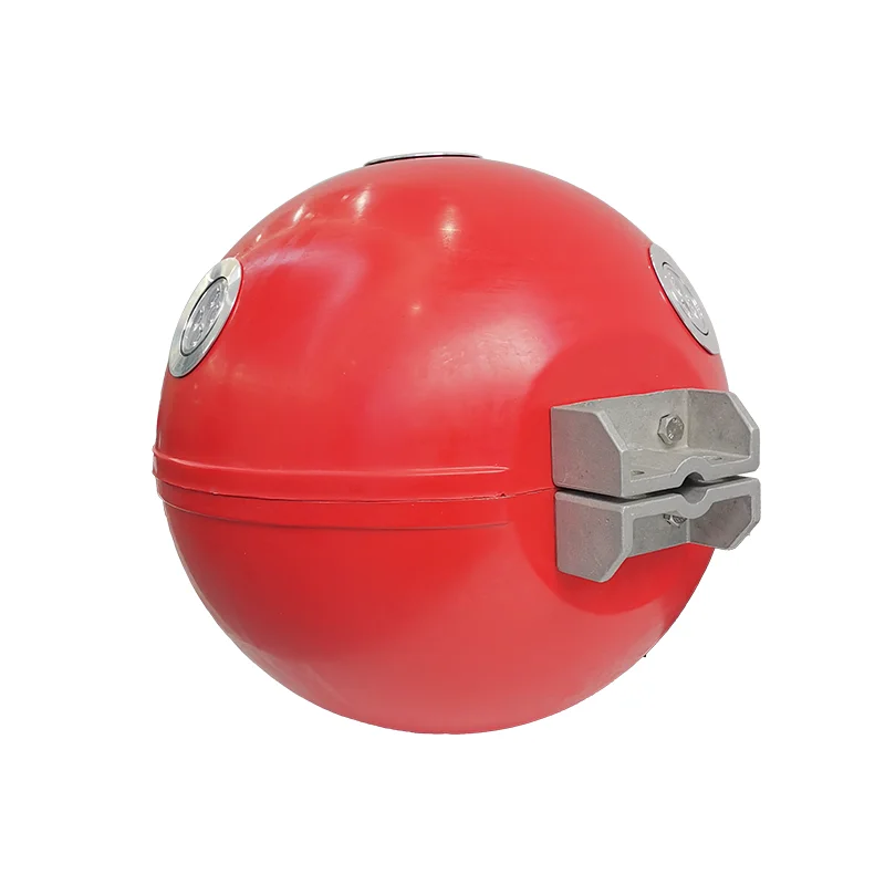 Anti corrosion fibre glass aircraft warning sphere led marker lights for vehical/people warning high voltage line cover