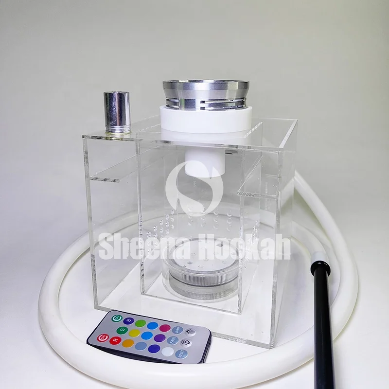 Premium quality plastic hokah shisha set LED light up acrylic hookah wholesale factory supply
