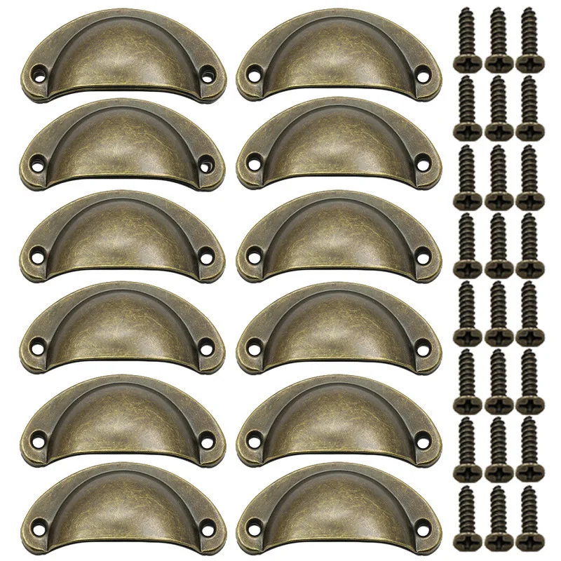 Metal Kitchen Drawer Cabinet Door Handle Cupboard Door Furniture Antique Shell Vintage Cabinet Knobs Drawer Handle