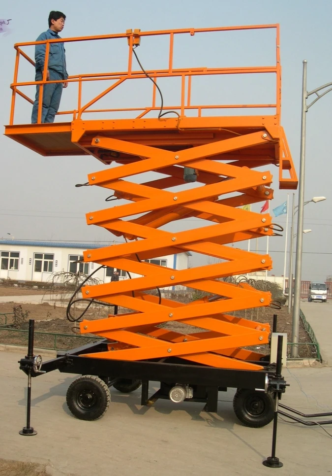 Top selling Stationary Hydraulic Lift Scissor Platform Small Cargo Lift Lifting Table Manual Foot Pump