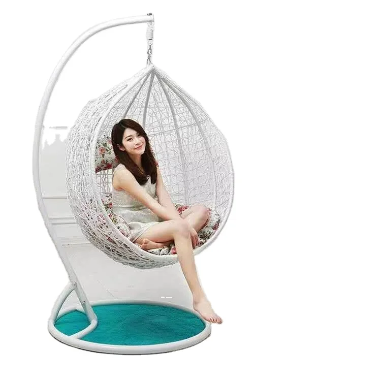 
Hot sale outdoor patio furniture rattan swing chair single wicker egg chair 
