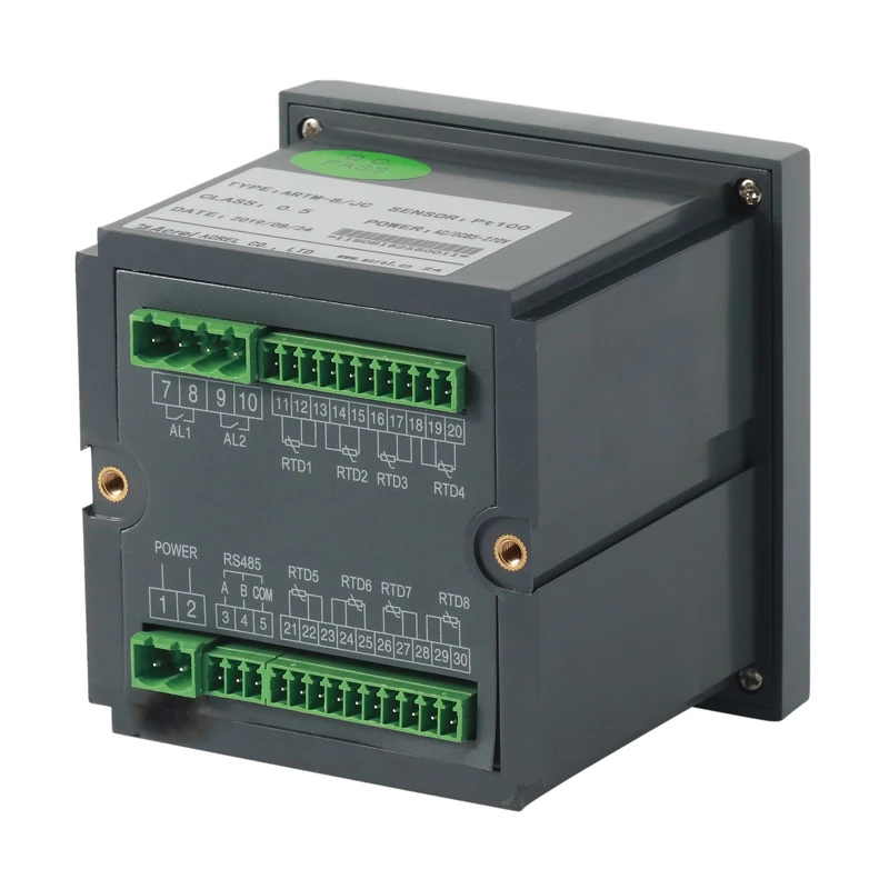 ARTM-8 Rs485 Modbus-RTU 8-Channel PT100 Sensor Temperature Display Controller with Alarms Output for Power Distribution Cabinet
