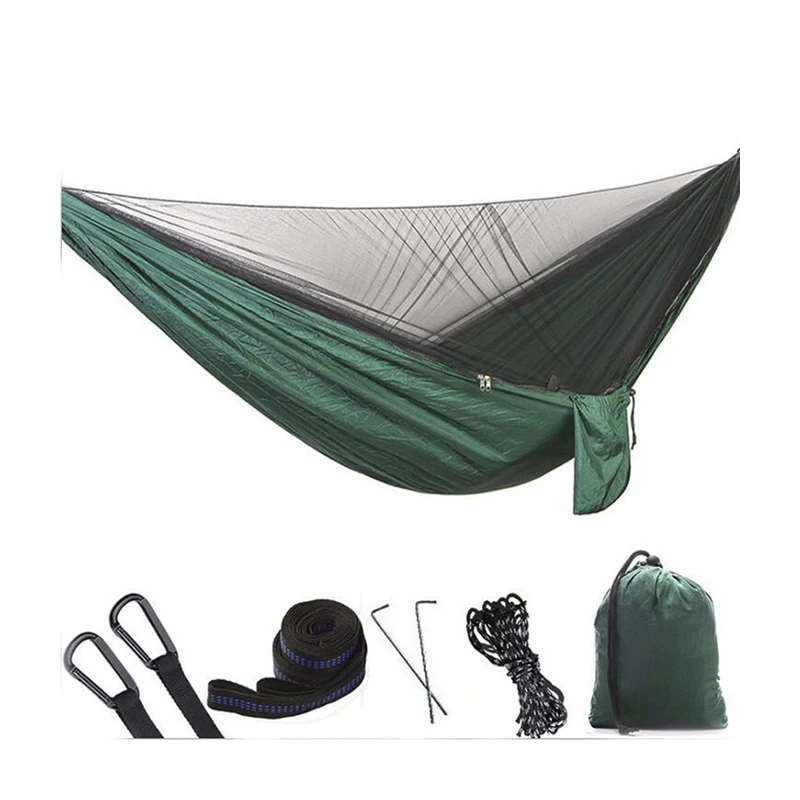 Двойной гамак для кемпинга, пешего туризма, быстро открывающийся гамак от комаров, качели, веревка, гвоздь, анти-опрокидывающийся подвесной стул, новейшая качели
