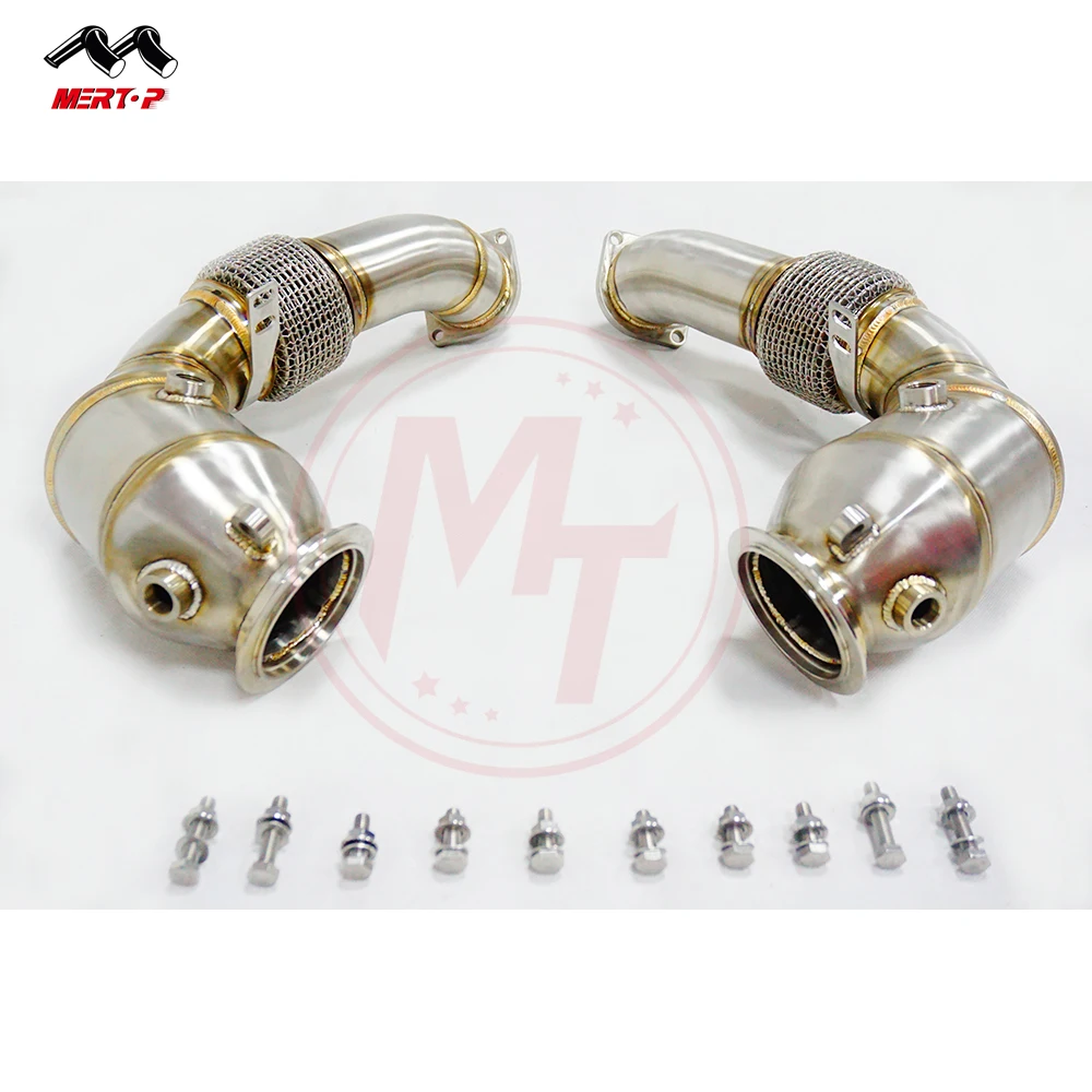 MERTOP V8 N63 S63 GT F01 F01 F06 F07 F10 F11 F12 F15 F16 F85 F86 E70 E71 550i 650i 750i X5 X6 X5M X6M downpipe 2008-2016