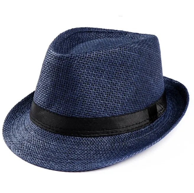Wide Brim Sun Hats for Women Men Unisex Custom  Top Beach Visor Hat  Jazz Hats Brief Solid Panama Fedoras