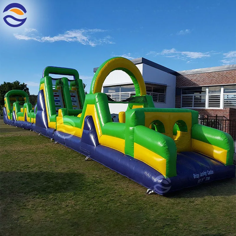 Fun Run Obstacle Course Radical Run Inflatable Obstacle Course 50-60 Ft For Sale