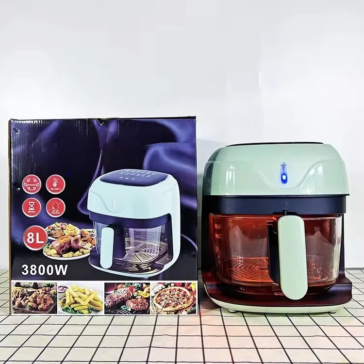 air fryer silver 5 liters 1000W smart french fries electric digital display toaster smokeless energy saving oven air fryer