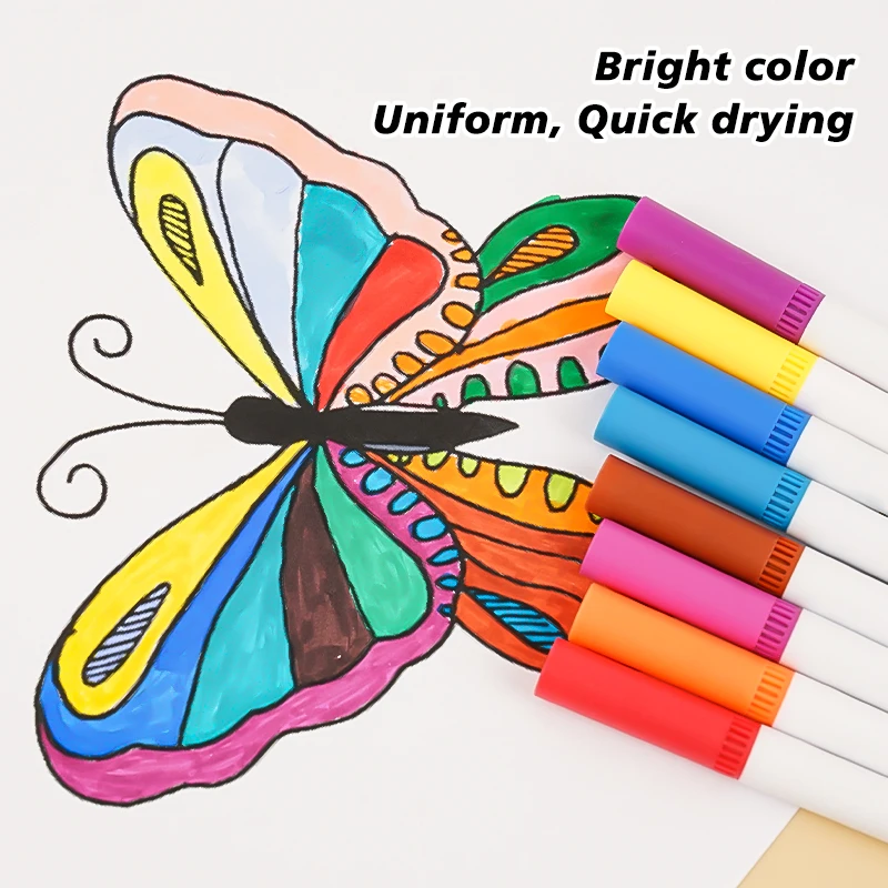 24 Colors Dual Tip Watercolor Brush Pen Water Based Marker Art Marker Pen Set With Fineliner For Arts