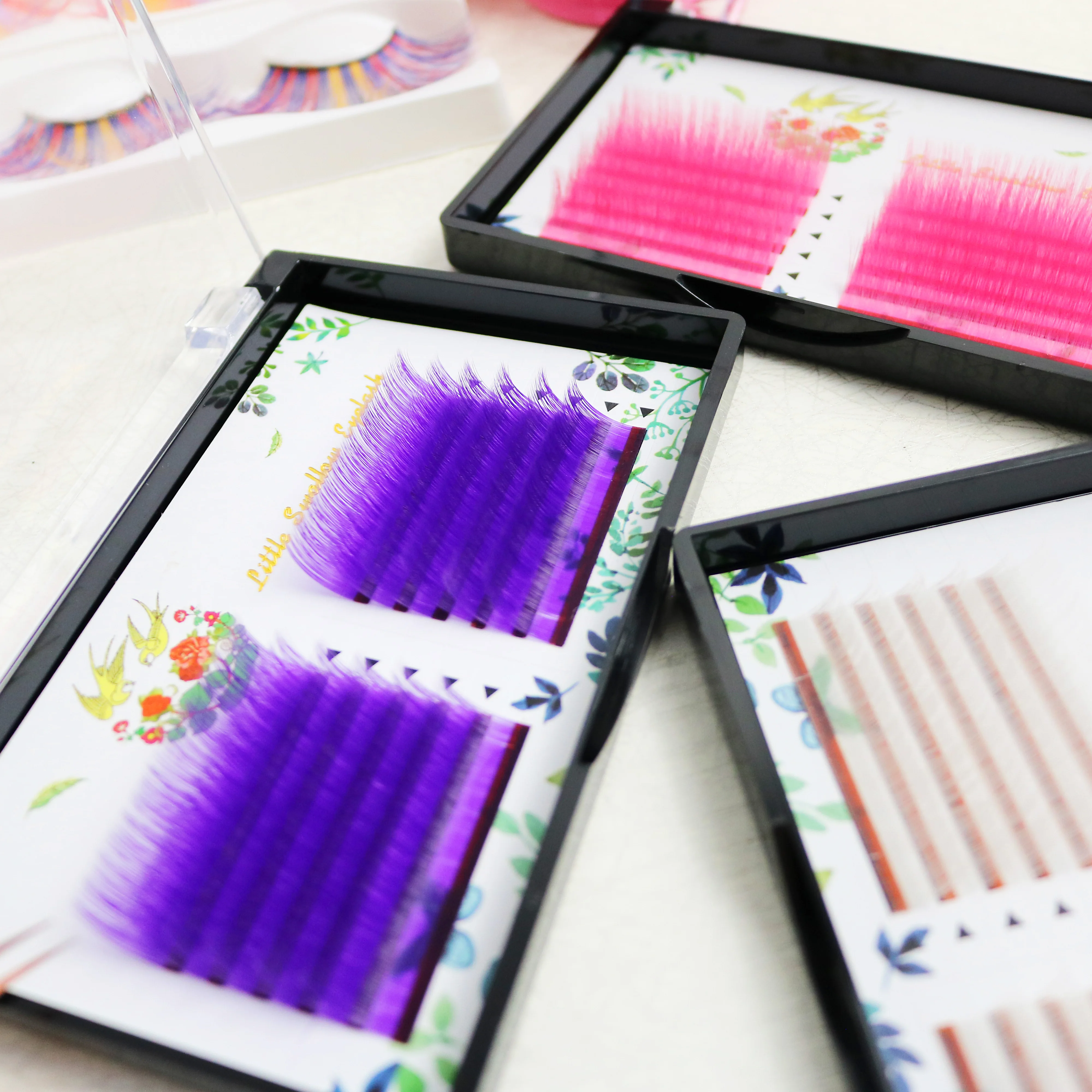 Wholesale Volume Lash Extension Supplies Private Label Faux Mink Lashes Silk Eyelashes Individual Eyelash Extensions