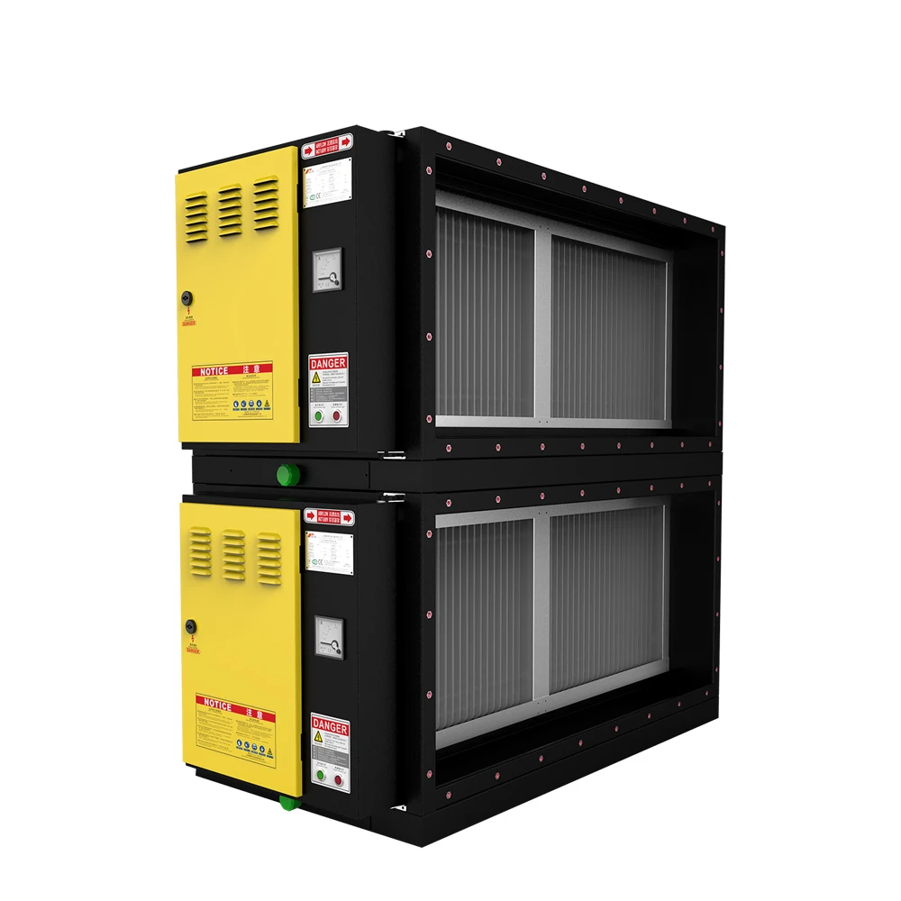 Purified Air ESP BBQ Kitchen Exhaust Electrostatic Precipitator Fume Disposal Equipments  With Smoke Filter