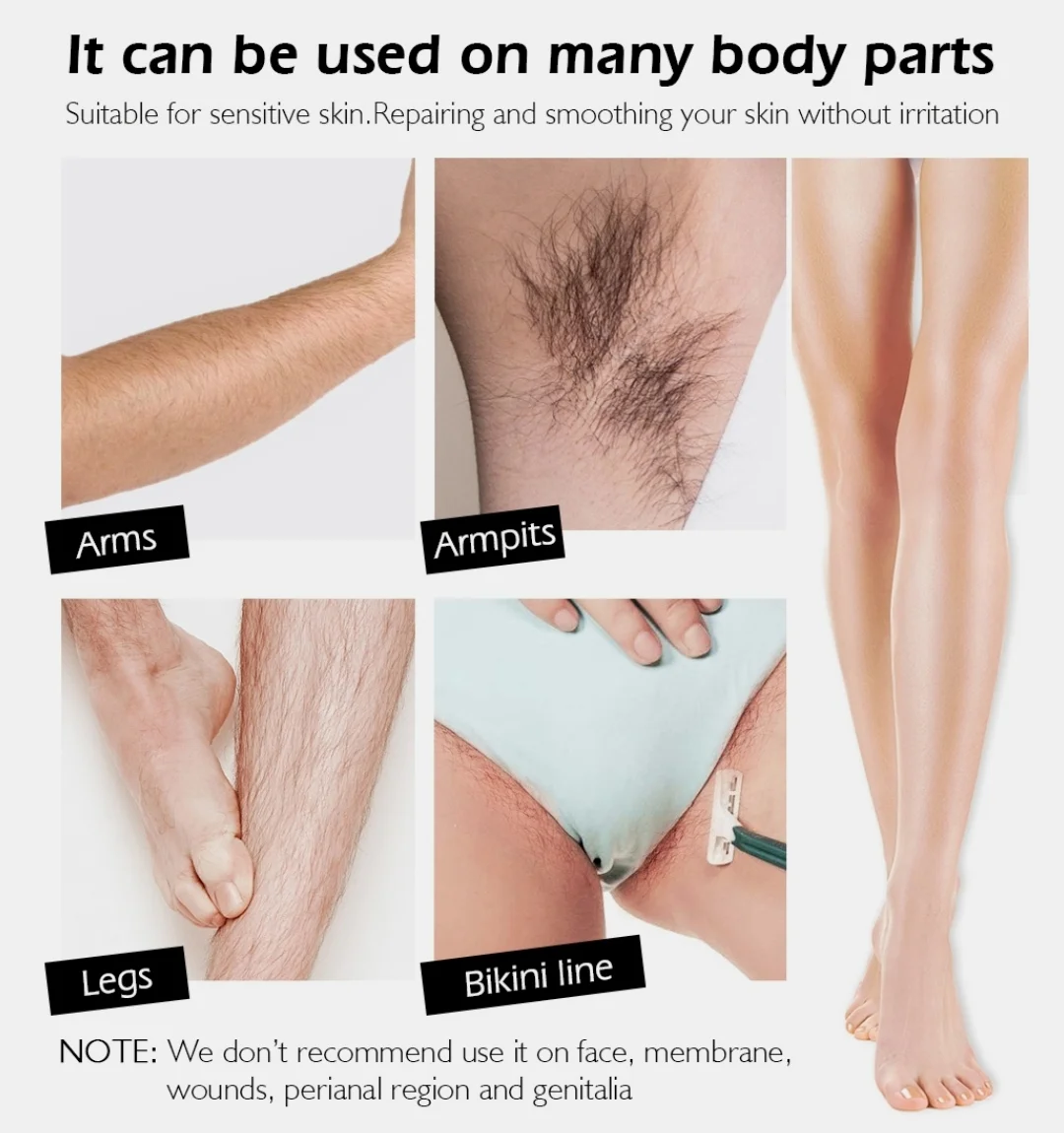 wholesale natural body depilatory hair removal cream private label men and women