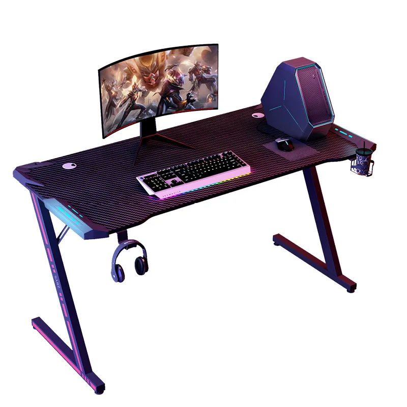 2024 YOUTAI Modern Wholesale Z Structure Design Gaming Desk Gaming Table With Led Light