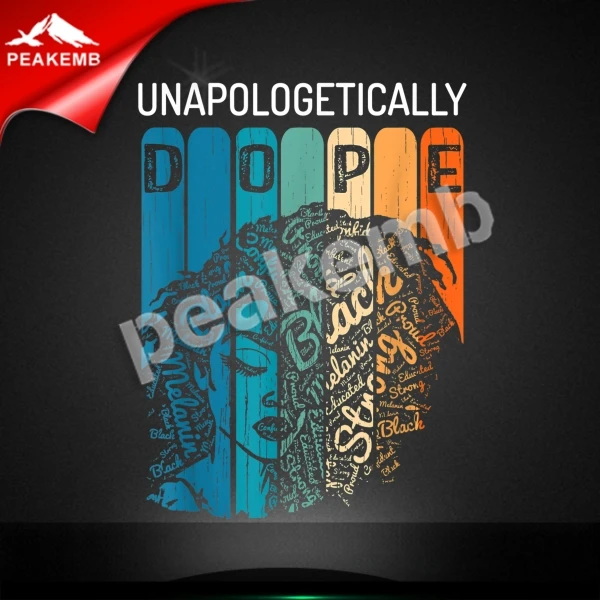 Горячая продажа оптовая теплопередачи Unapologetically Dope железа на передачи винил черный сильный