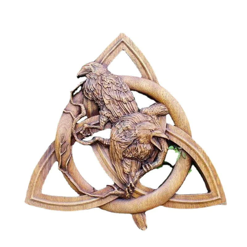 resin anime figures 3d Crow on the ground outdoor decor resin Crow on magic knot patio custom resin charm