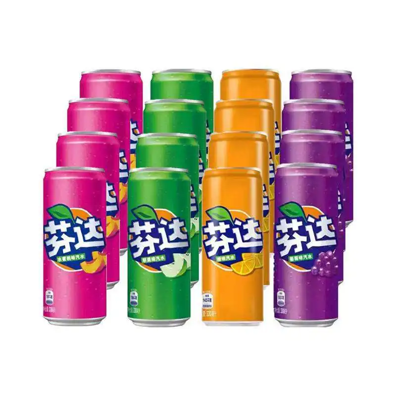 330ml fenta drinks orange flavor Lychee flavor China wholesale price blueberry soft exotic drinks exotic snacks