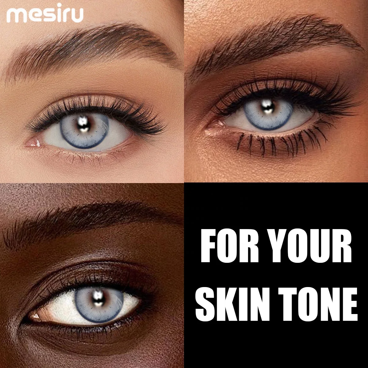 Mesiru Tricolor Blue Cosmetic Color Contact Lens From Korea