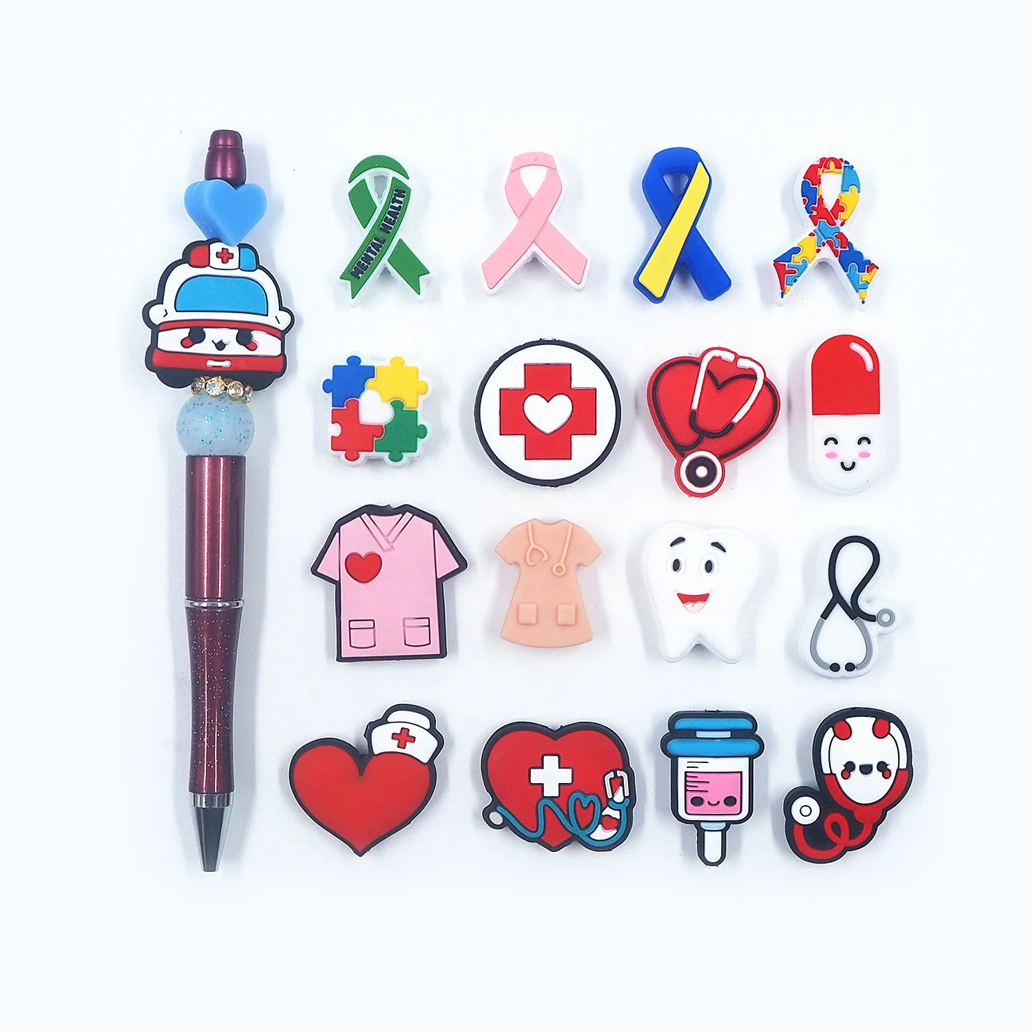 Good Quality BPA Free Nipple Chain Jewelry Accessories Gifts Medical Series DIY String Pen Beads