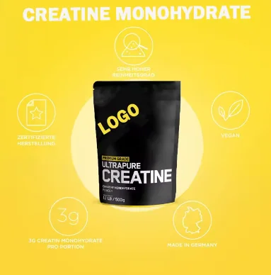 Iso Fabriek Op Maat Gemaakte Creatine Monohydraat 200 MeshVan Hoge Kwaliteit Puur Creatine Monohydraat Private Label