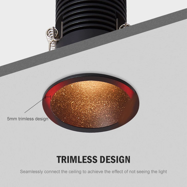 DGLUX Hot Selling Indoor Decorative Office Hotel Commercial Round Shape 3w 5w Embedded Ceiling Led Spotlight