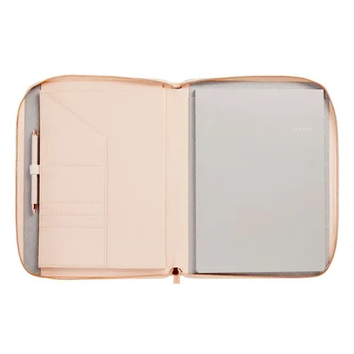Custom PU Leather A5 Note Book Cover Removable Book Cover With Zipper