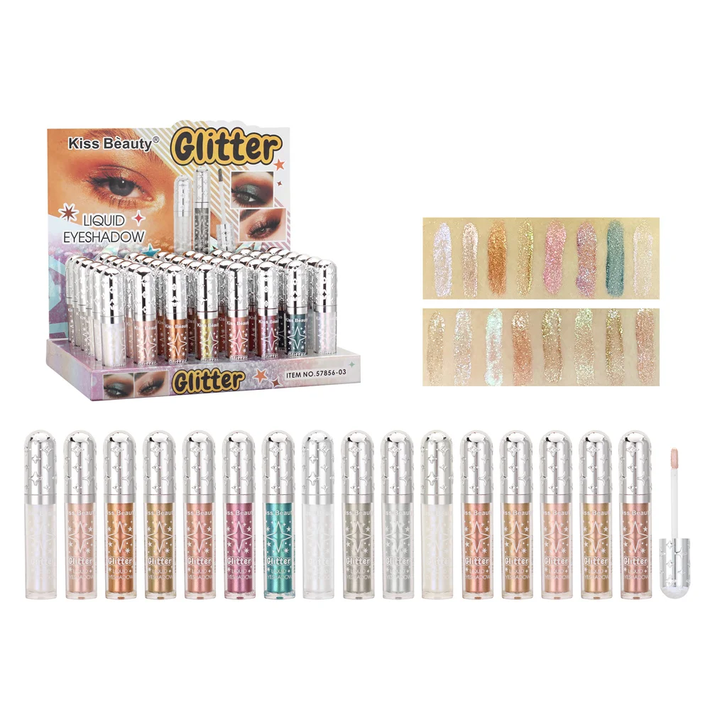 Kiss beauty Glitter Liquid Eye Shadow Added Few Grease To Moisturize The Eye Area But Without The Annoying Marks
