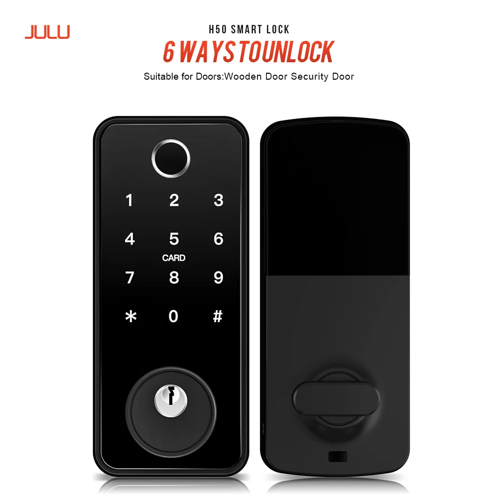 Smart Digital Fingerprint Wireless Access Automatic Combination Door Lock With Master Key