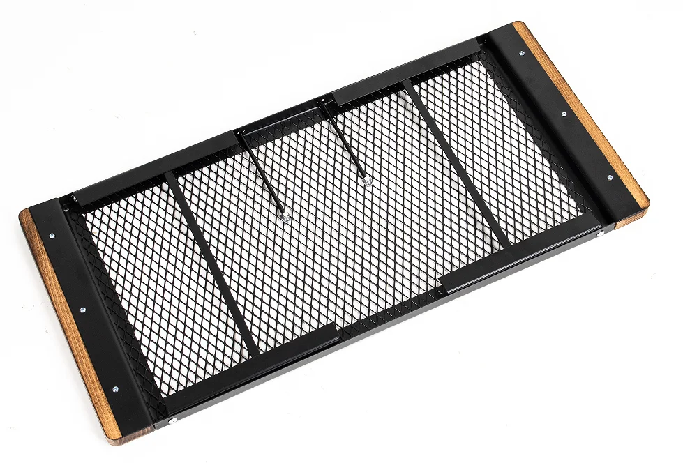 Hot Sale Outdoor Furniture Rack Stainless Steel Rack For Outdoor Camping Foldable modern wooden edge metal shelf