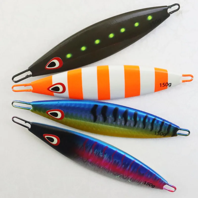 New Epoxy Resin Jigs Lures 150g 200g Metal Vertical Jigging Lead Pencil Speed Sinking Fishing Lures For Seawater