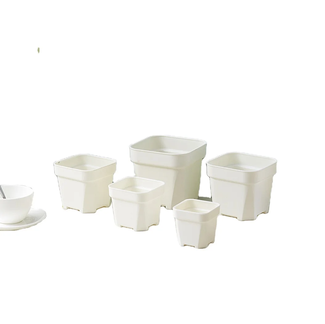 Manufacturer 2 inch 5cm mini square plastic garden planter pots with drainage