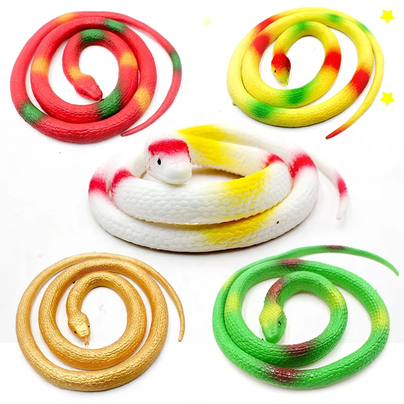 TPR cute snake toy soft animal joke toy for Halloween
