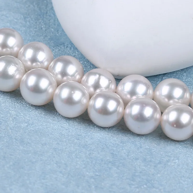 Natural 8-9mm top quality White high lustre japanese Akoya White freshwater Round Pearl