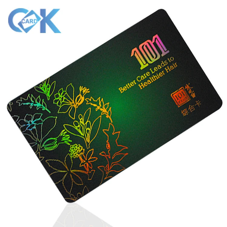 Color Hologram Laser Print VIP Chip Card Magnetic Card Custom Factory Wholesale PVC Hologram NFC Business Card