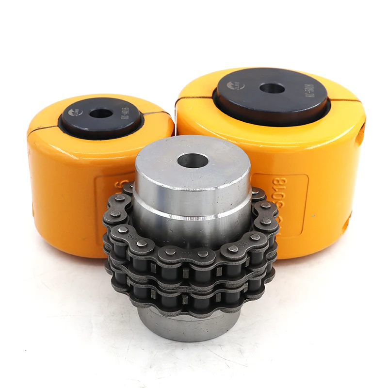KC sprocket gear5016 flywheel High Speed Heavy Load Steel 6022 8020 Roller Chain Coupling Chain Wheel shaft Coupling GL Coupling