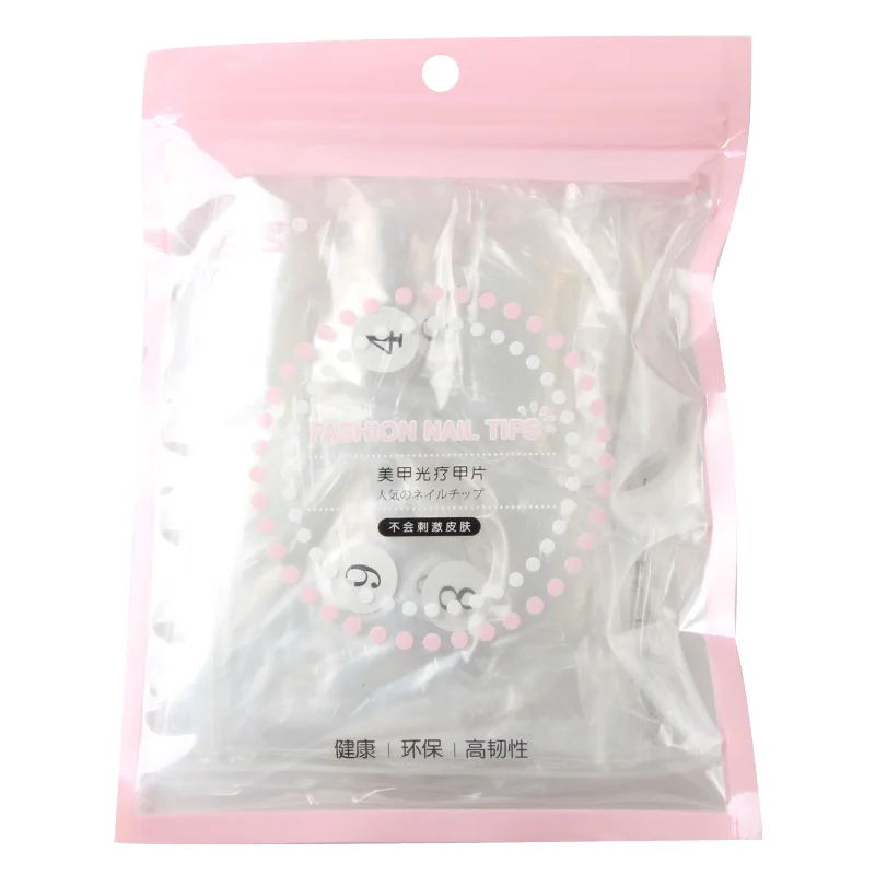 TSZS Manufacture Custom Long Transparent Point ABS Full Cover Art Nail Women Finger Nail Tips 500PCS/BAG