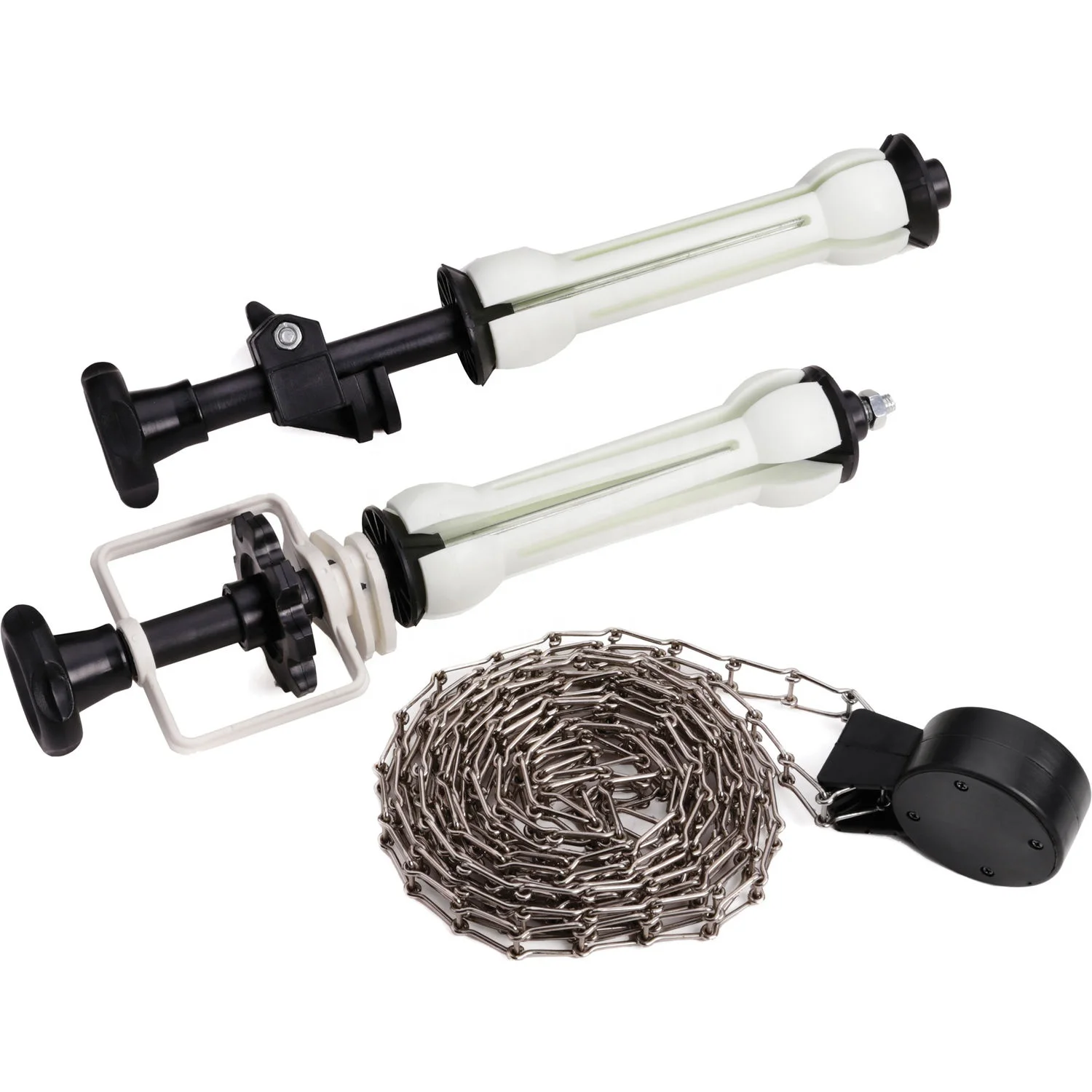 Photography Triple 3-Roller Wall Mount Manual Background Support System For Mounting 3 Background ES-B3 With Metal Chain