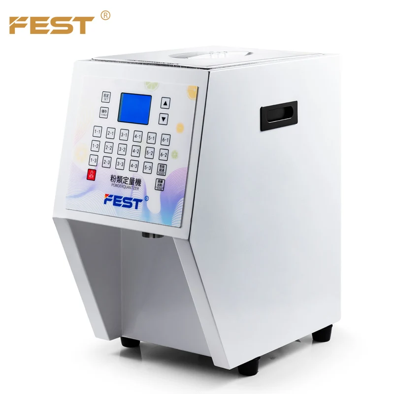 FEST fructose powder dispenser machine 18 Keys powder 304 stainless bubble tea machine fructose machine