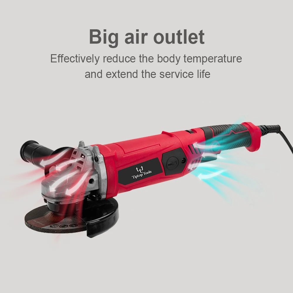Heavy Duty Adjustable Speed Electric Power Tool Grainder Machine Portable Slide Switch Corded Angle Grinder Machine DIY M14 900W