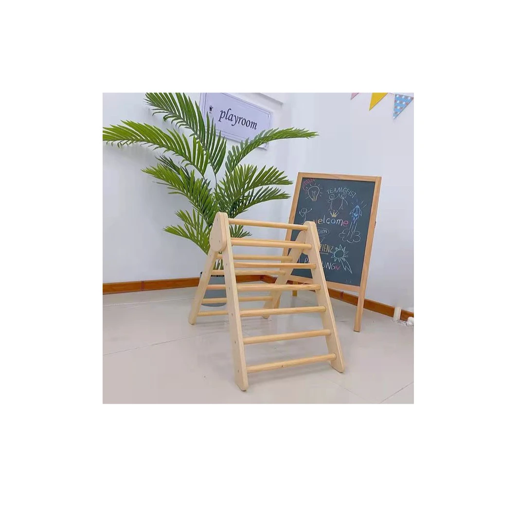 Mini Triangle Kids  Foldable Climbing Triangle With Optional Climbing Ramp Outdoor Wooden Climbing Wall Playground