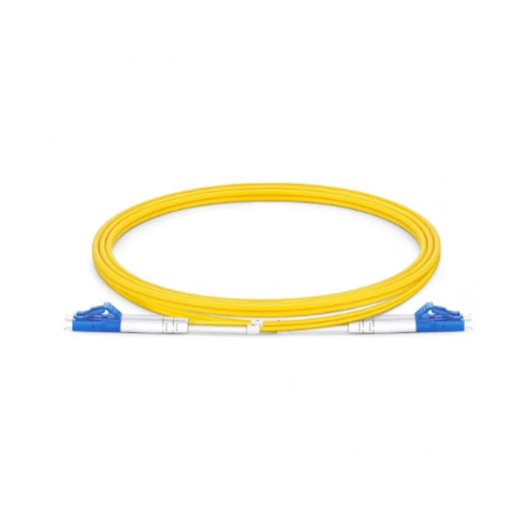 Factory price LC/UPC-LC/UPC Duplex 2.0mm 9/125 singlemode 3M PVC yellow patch cord