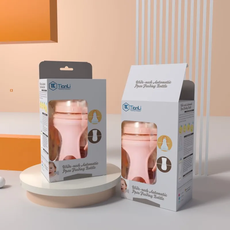 Hot Selling High-Quality Low-Priced Environmentally Friendly Paper Boxes Baby Bottles Cups Packaging Boxes With PVC Windows