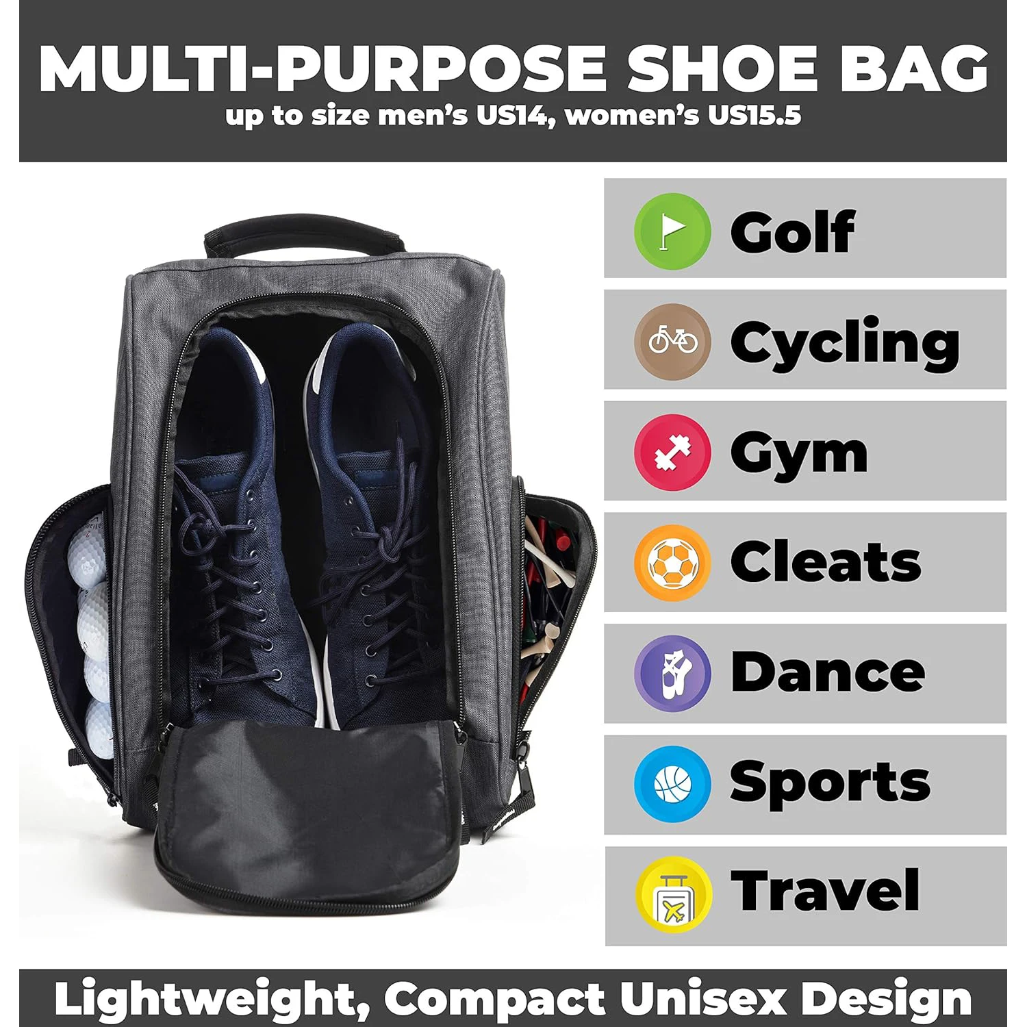 custom logo blank utility basketball sport travel football sneaker storage boot carrier polyester transport golf shoe bag