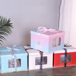 White In Bulk Transparent Plastic Box For Small Round Cake Boxes